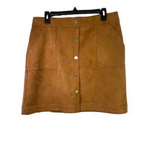 Cato Tan Mini Skirt with Button Detail